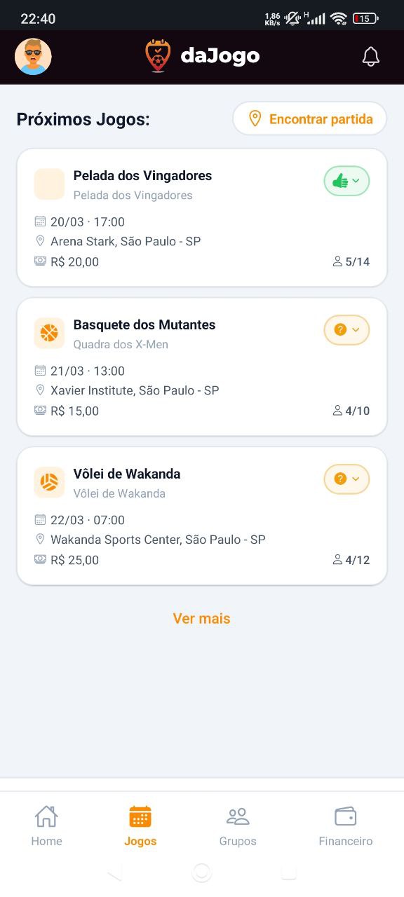 Próximos jogos