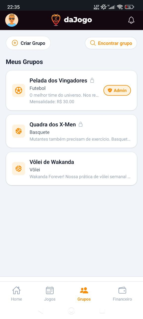 Lista de grupos